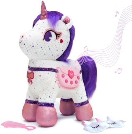 Interactive Singing & Talking Unicorn Plush Toy – Magical Plush Gift for Kids Ages 3 and Up